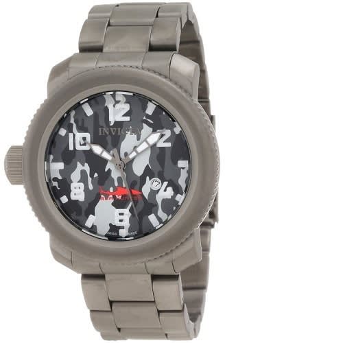 Men's Russian Diver Sea Hunter Grey Camouflage Dial Gunmetal Watch
