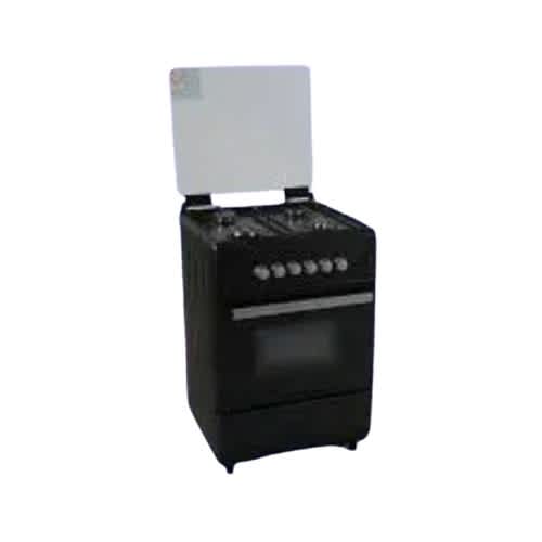 Maxi 5050 4b Basic Black 5050 Cm 4 Burner Gas Cooker  Black  Grey With Oven Burner  Glass