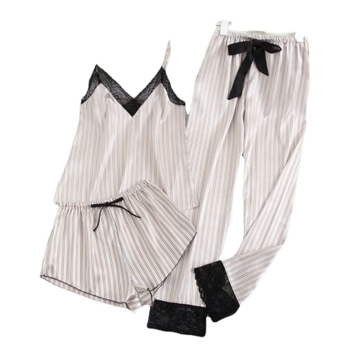 [FeLi] Womens Sexy Satin Sling Sleepwear Lingerie Lace  Nightdress Red