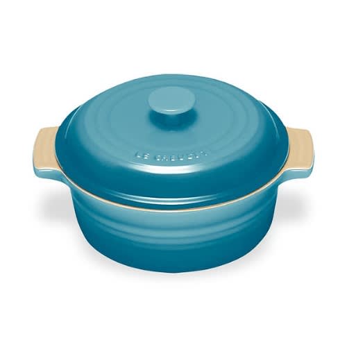 Stoneware Covered Round Casserole Dish 26x22cm, Caribbean Blue