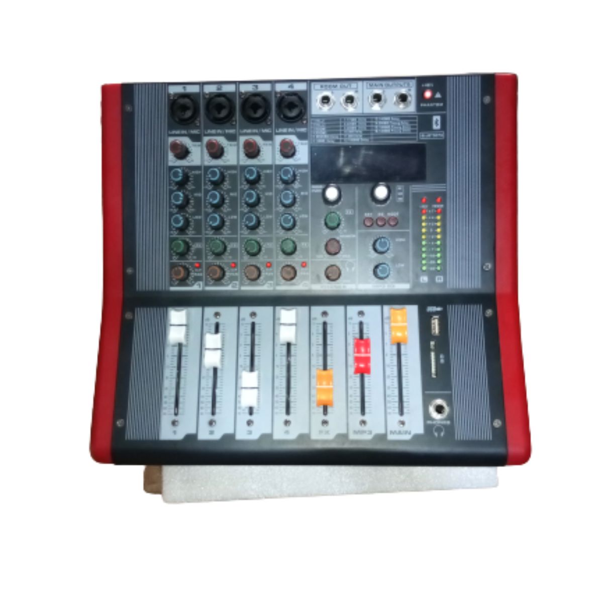 4 Channel Powered Mixer Amplifier With USB And Bluetooth