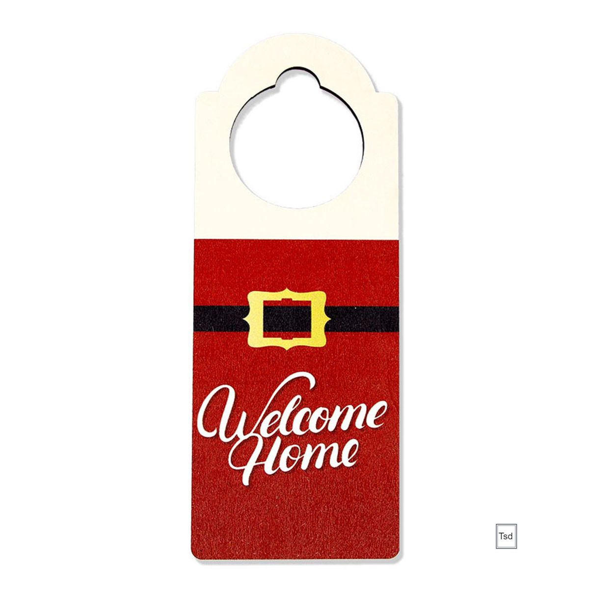 Christmas Wooden Doorknob Pendant Unique Shapes Hanging