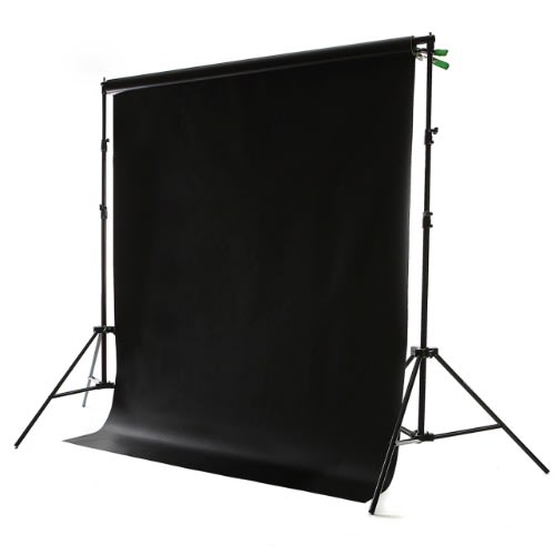 Black Screen Backdrop Camera Background - 200'' X 200'' - Black
