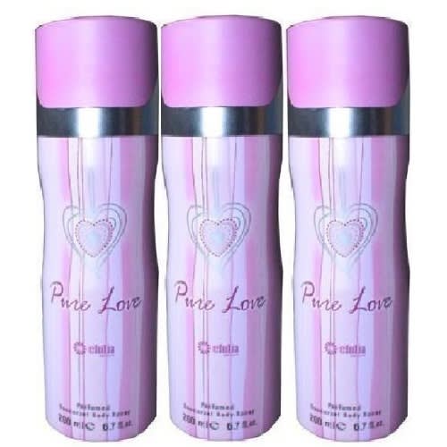 Pure Love Perfume Deodorant Spray-200ml X 3pieces