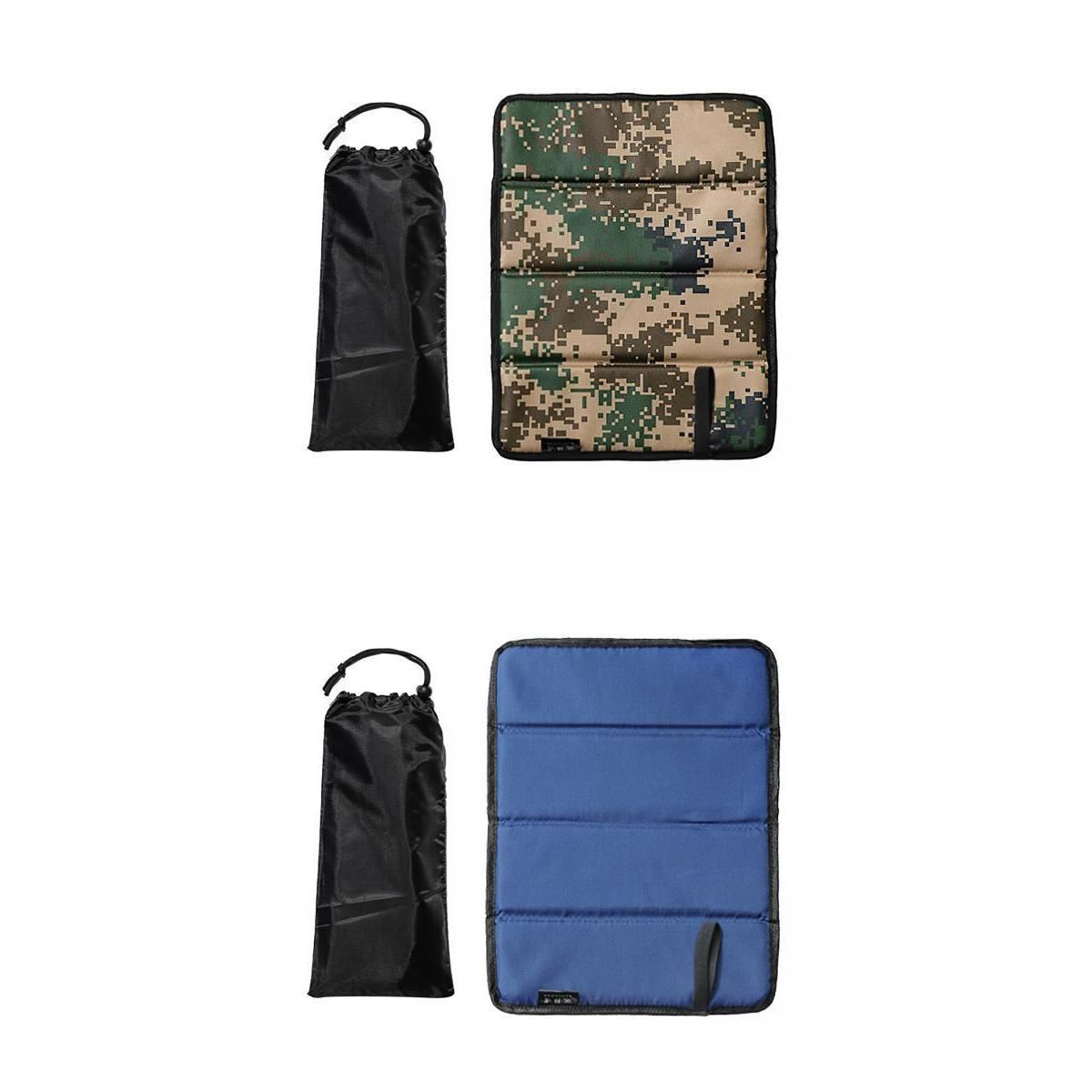2Pieces Foldable Camping Foam Seat Cushion Seat Mat Green And Blue