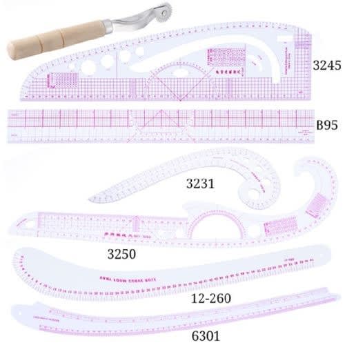 French Curve - 6 set + Tracing Wheel