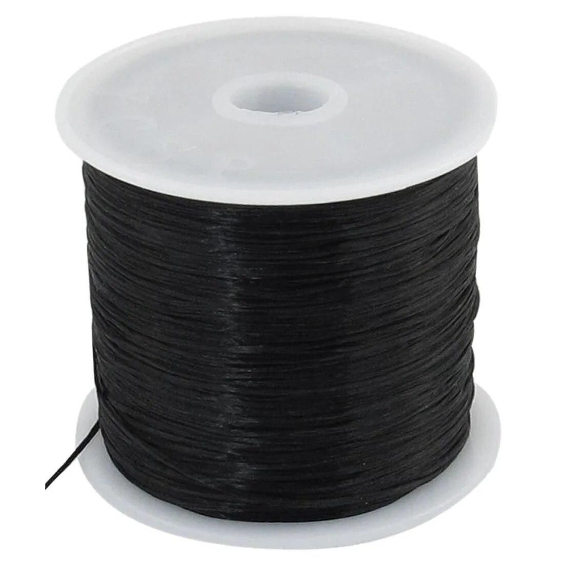 Black Stretchy Elastic Crystal String Beading Thread Spool 50M