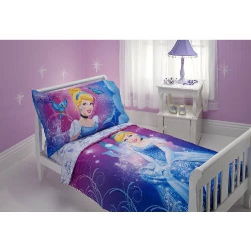 Cinderella Kiddies Cartoon Character Bedsheet And 2 Pillow Cases - 4 By 6