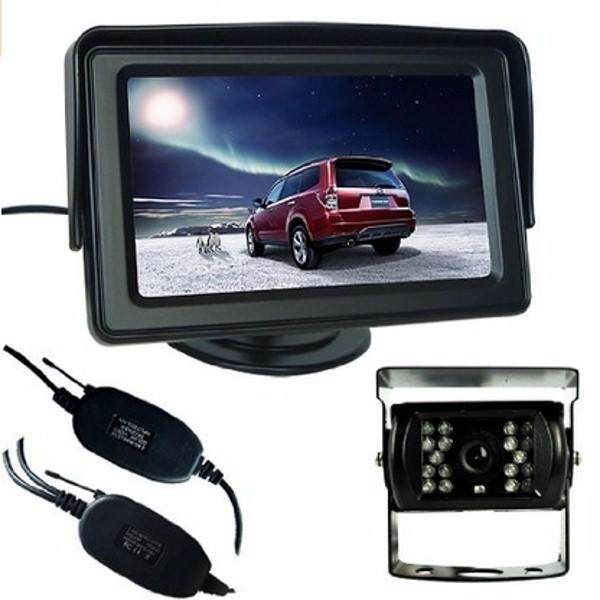 Wireless 4.3 Inch TFT-LCD Car Rear View + IR Night Vision Rear View Camera