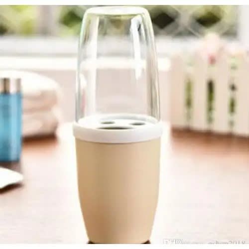 Toothbrush & Toothpaste Holder With Cover
