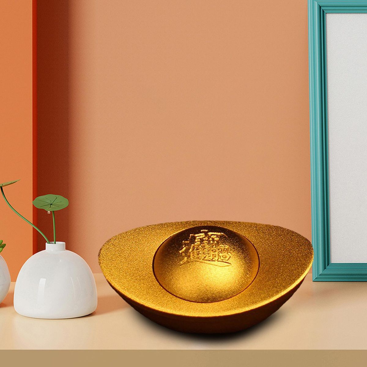 Solid Brass Ingot Ornaments Ancient  Home Decoration Feng Shui