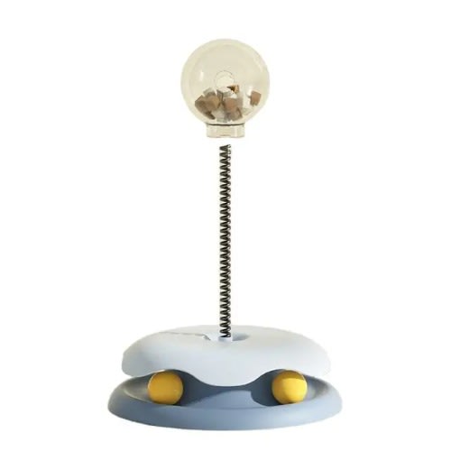 TD Cat Leakage Food Ball Turntable Toy - Blue