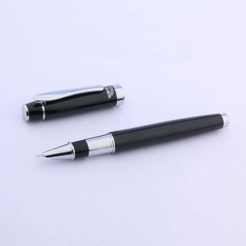 High quality brand black Silver piece Finance nib Fountain Pen  Stationery Office School Supplies