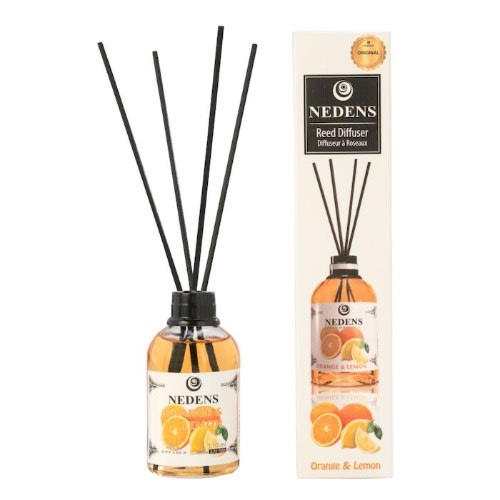 Nedens Reed Diffuser Orange & Lemon 110ml / Aroma Diffuser For Home and Office