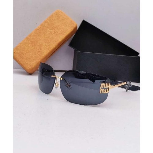 Rimless Glasses - Gold and Black