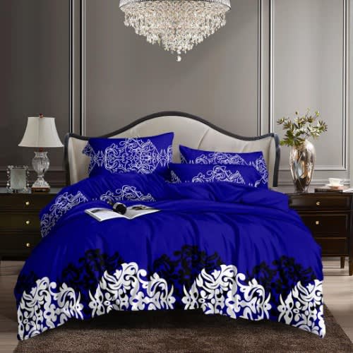 A duvet / duvet cover with pillowcase - Blue
