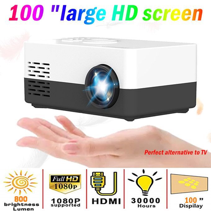 Max 150 "HD Large Screen TV Projector Pro Support 1080P USB Home Beamer