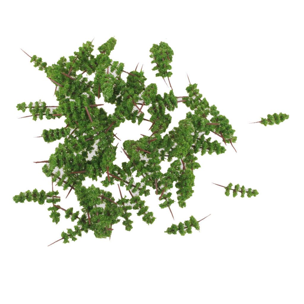 100pcs Model Tree Train Railway Architecture Diorama Scenery 1