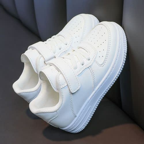 Kids All-White Sport Sneakers