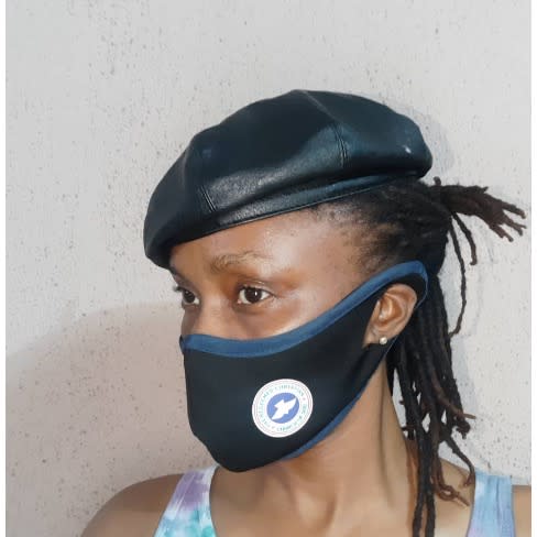 Redeem Bias Taped Breathable Protective Face Mask - Black/blue