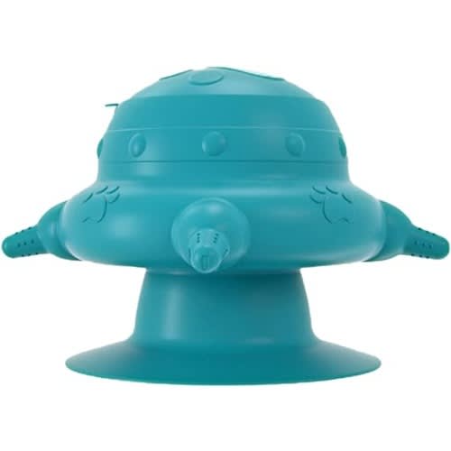 TD Pet Silicone Nipple Feeder Suction Cup Milk Bowl Kitten & Puppy - 240ml -Blue