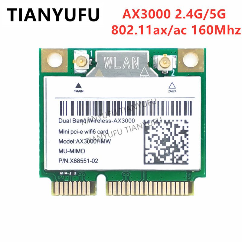 Mini PCI-E AX3000 Wi-Fi 6 Wireless Adapter Dual Band