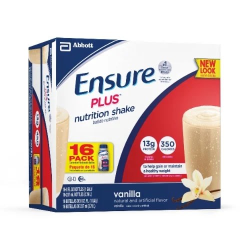 Plus Nutrition Shake - Vanilla - 8 Ounces X 16 Pack