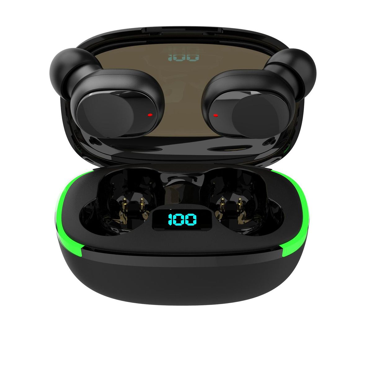 Y70 Wireless Earbuds BT Earphones 8D Surround Sound LED-Digital Display Support Wireless Charging IPX4 Waterproof Sports in-Ear Headphones for Music Game Video