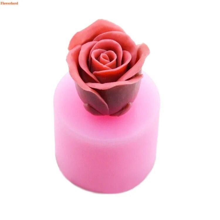 New 3D Flower Soap Mold Rose Fondant Cake Siilcone Mold Birthday Wedding Decoration Chocolate Biscuit Mold Cake Baking Tools