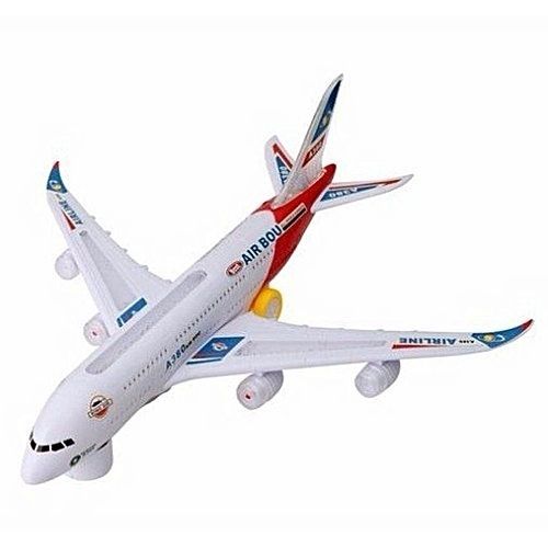 Aeroplane Toy With Light And Music For Kids- Multicolor