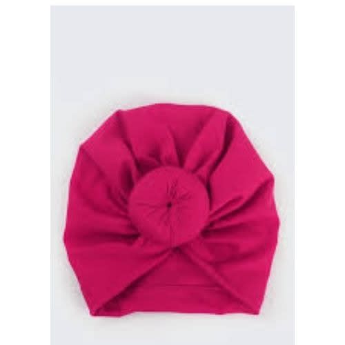 Velvet Turban For Girls' - Free Size -Pink