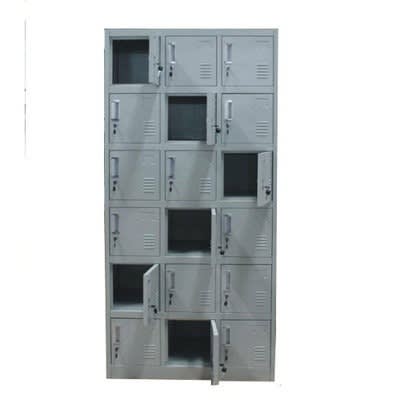Metal Box Storage Lockers - 15 Doors