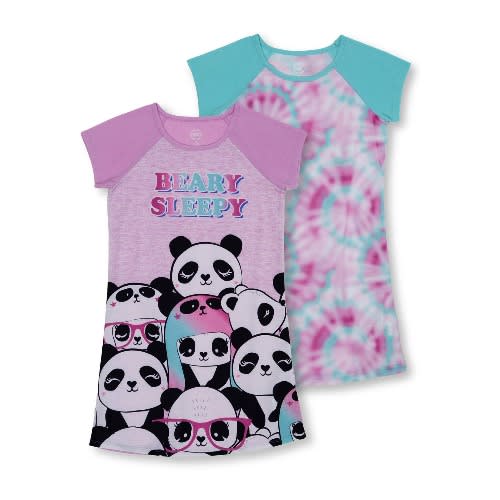 Girls Beary Sleepy Pyjama Nightgown 2in1(size Run Small)