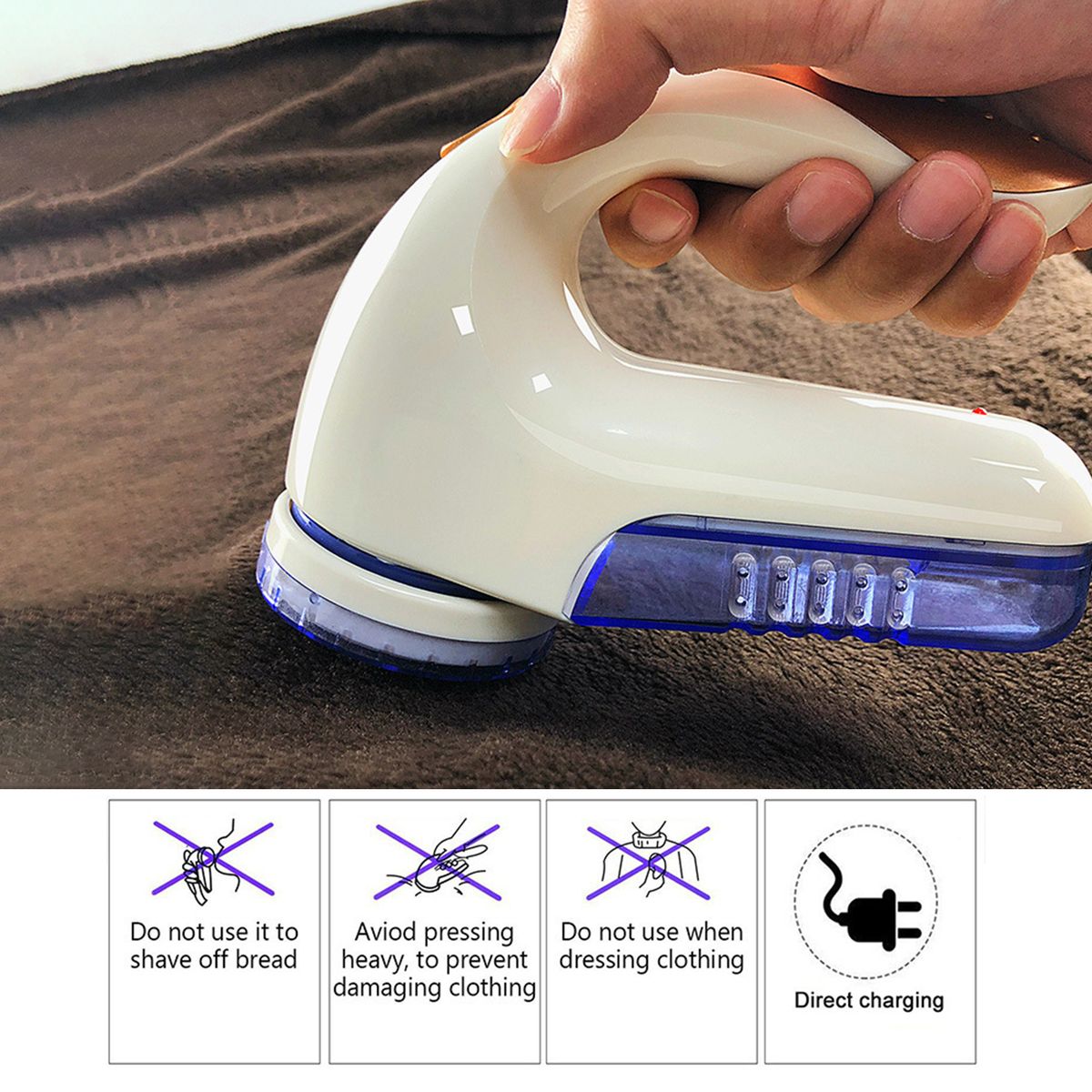 Electric Fuzz Lint Remover,Portable Fabric  Effectively Sweater Defuzzer With Replaceable Stainless Steel Blade For Clothe WJ