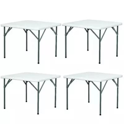 4-seater Plastic Foldable Table - Set Of 4