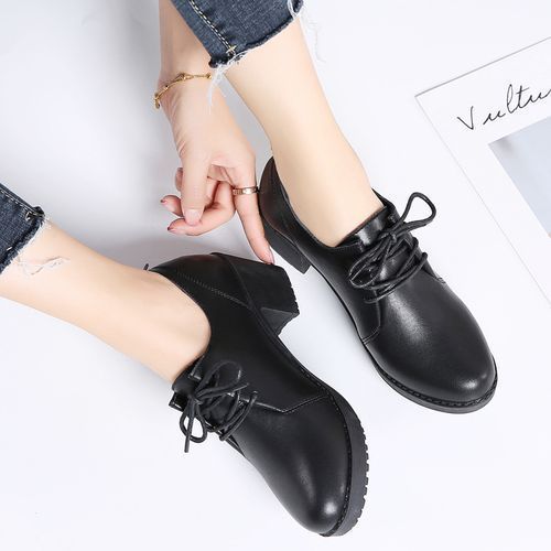 Ladies Patent Corporate Casual High Heel Shoe-Black