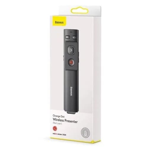 Orange Dot Wireless Presenter - Red Laser - Grey