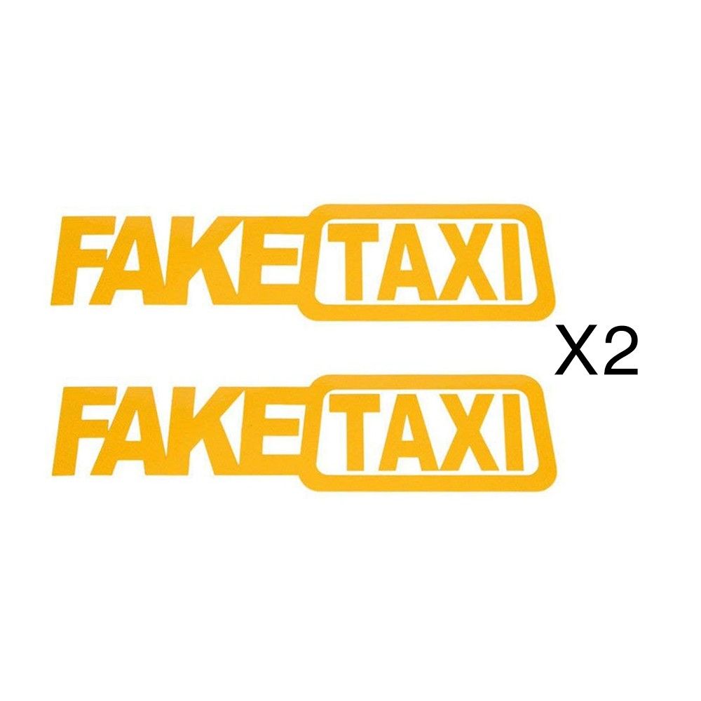 1 Set (2 Pcs/Set)  FAKE TAXI Reflective Car Sticker Decal