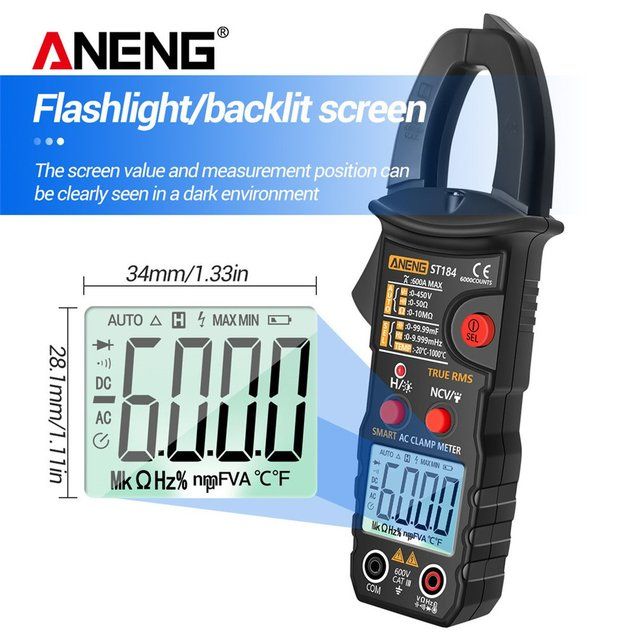 St184 Multi-function High Precision Clamp Multimeter Ac And
