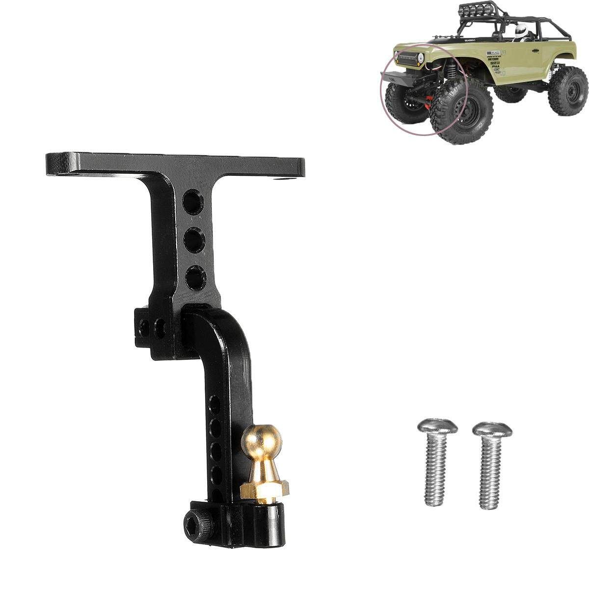 Adjustable Aluminum Tow Trailer Hitch For Axial SCX10 RC4WD Crawler Car Black #
