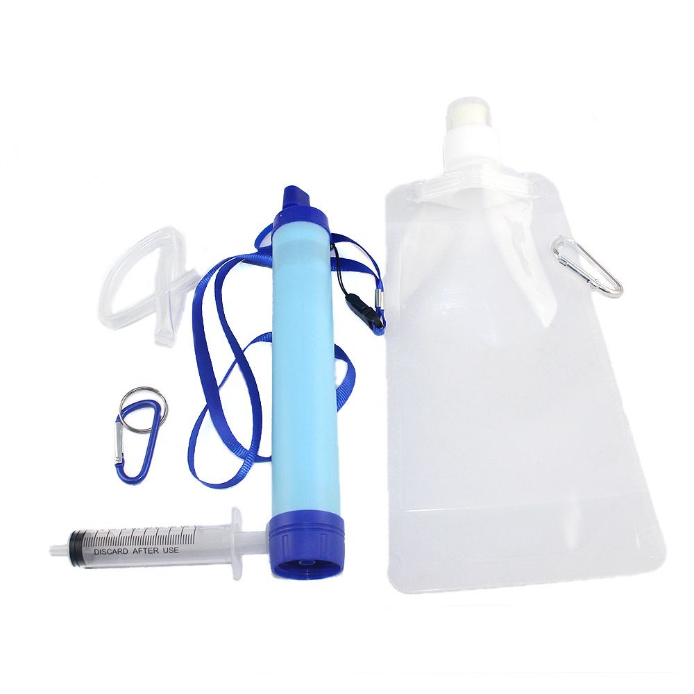 Outdoor Water Filter Straw Set Dual Filter Water Purifier