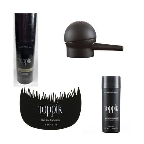 27g Black Hair Fiber + Hairline Optimizer + Applicator + Hold Spray