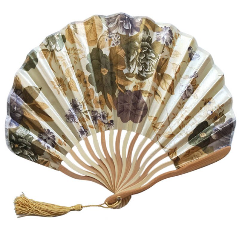 For Hand Church Fan Gift Fans Folding Wedding Held 2019 Silk Bamboo Handheld 1.30 Fans Folded