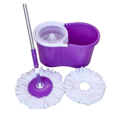 360 Degrees Magic Spin Mop - 2 Mop Head And Bucket