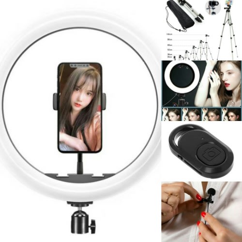 10" Ring Light Plus Hotpro Tripod Plus Clip Mic Plus Remote