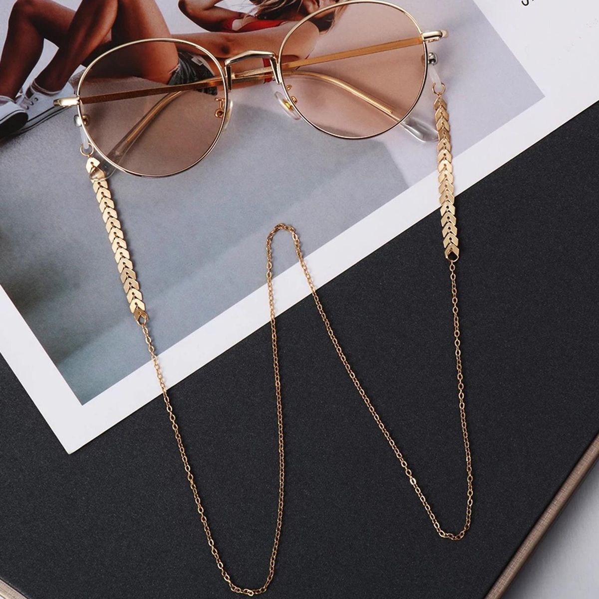 Beaded Pearl Eyeglass Chain Cord Sunglasses Holder Strap Scale