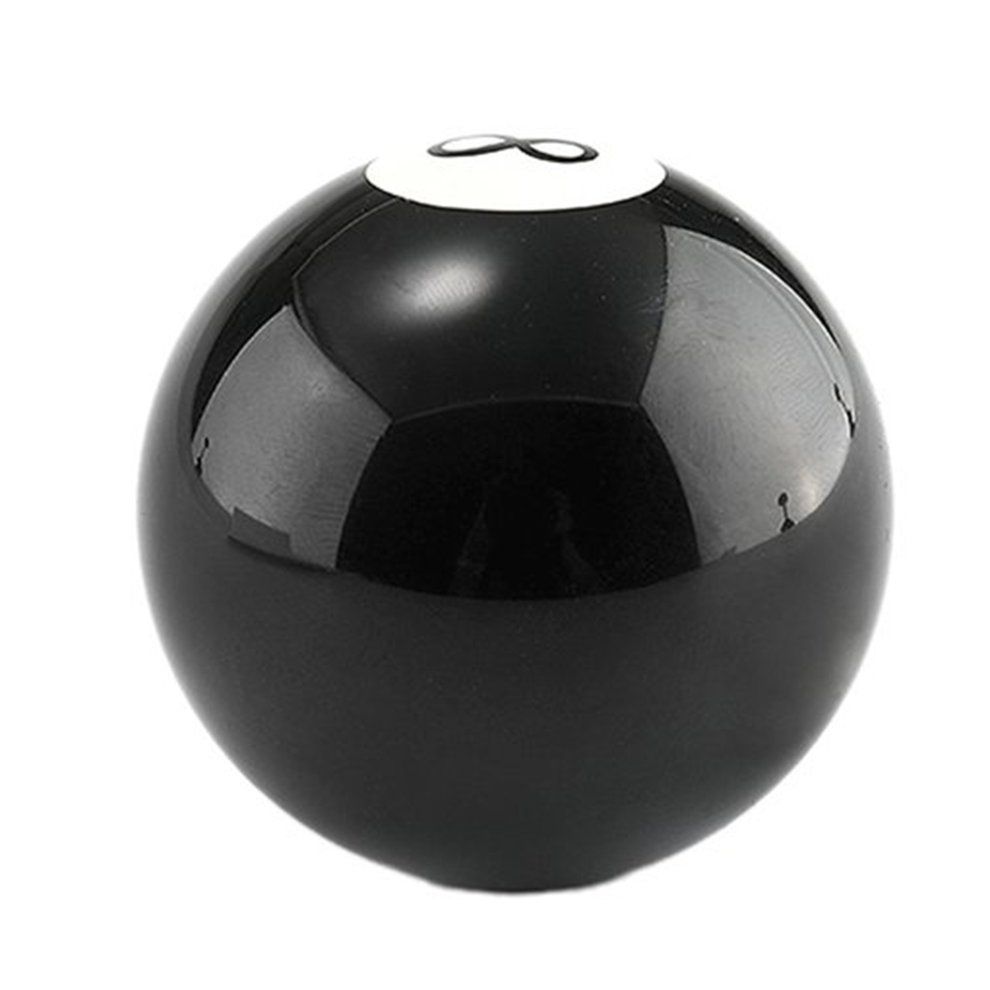 Black 8 Eight Pool Billiard Ball Gear Shift Knob W/ Adapter Universal Black