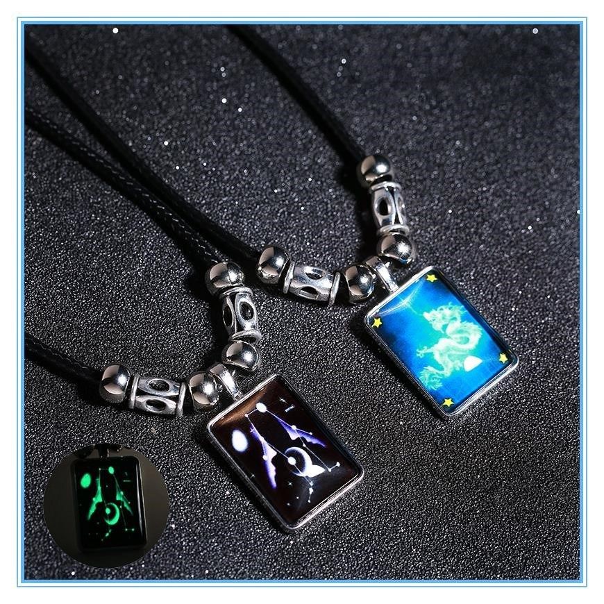 A Pair Of Couple Luminous Pendant Necklace