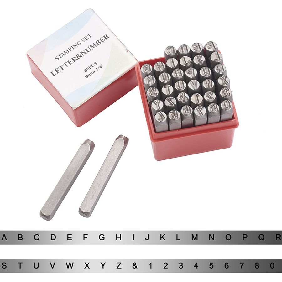 36Pcs Iron Seal Letter A-Z Number 0-9 Combination DIY Black