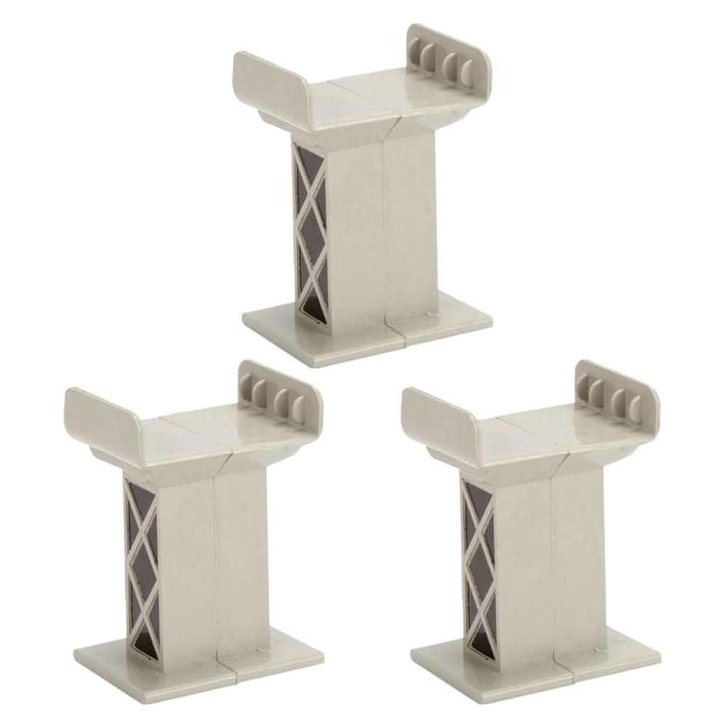 Train Bridge Piers Support Track Railway Accessories For Style A Gray